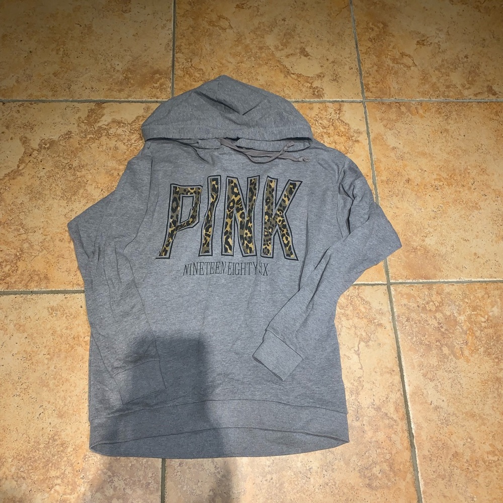 Victoria secret leopard pink hoodie